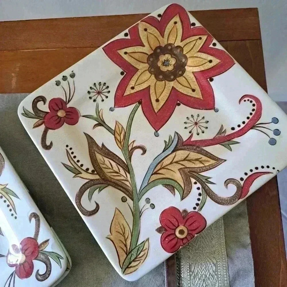 Earthenware Carynthum 4 salad plates - Picture 4 of 10